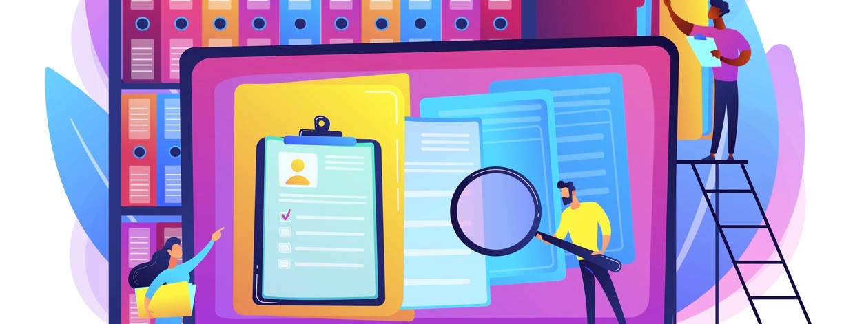 Searching files in database.