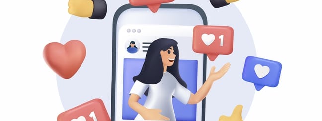 Influencer, post, story and avatar.